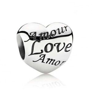 Pandora Language of Love Heart Charm, 925